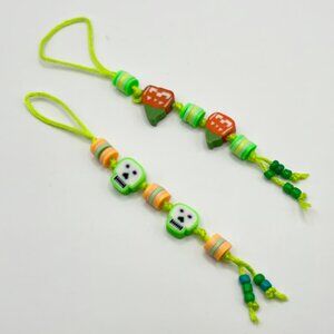 Halloween Pumpkin & Skulls Beads Phone Charm Strap Bag Keychain Charm Halloween